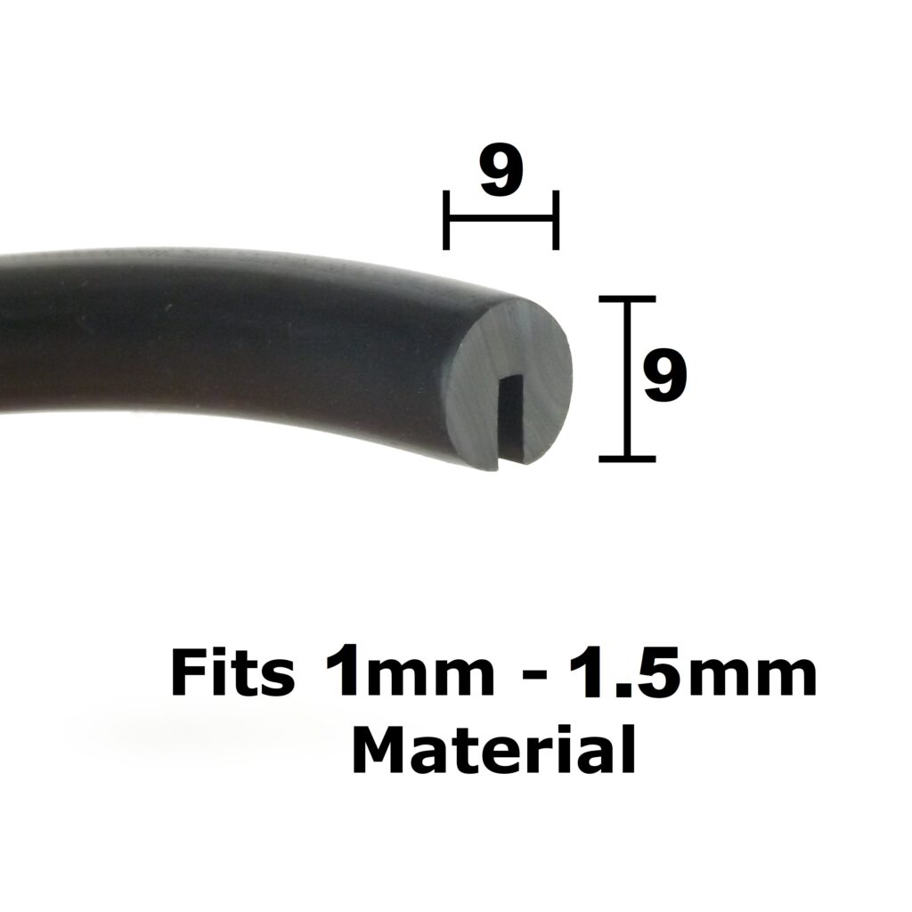 9mm Round Rubber Edging Trim