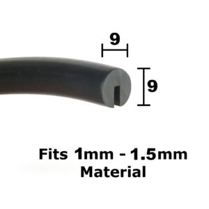 9mm Round Rubber Edging Trim