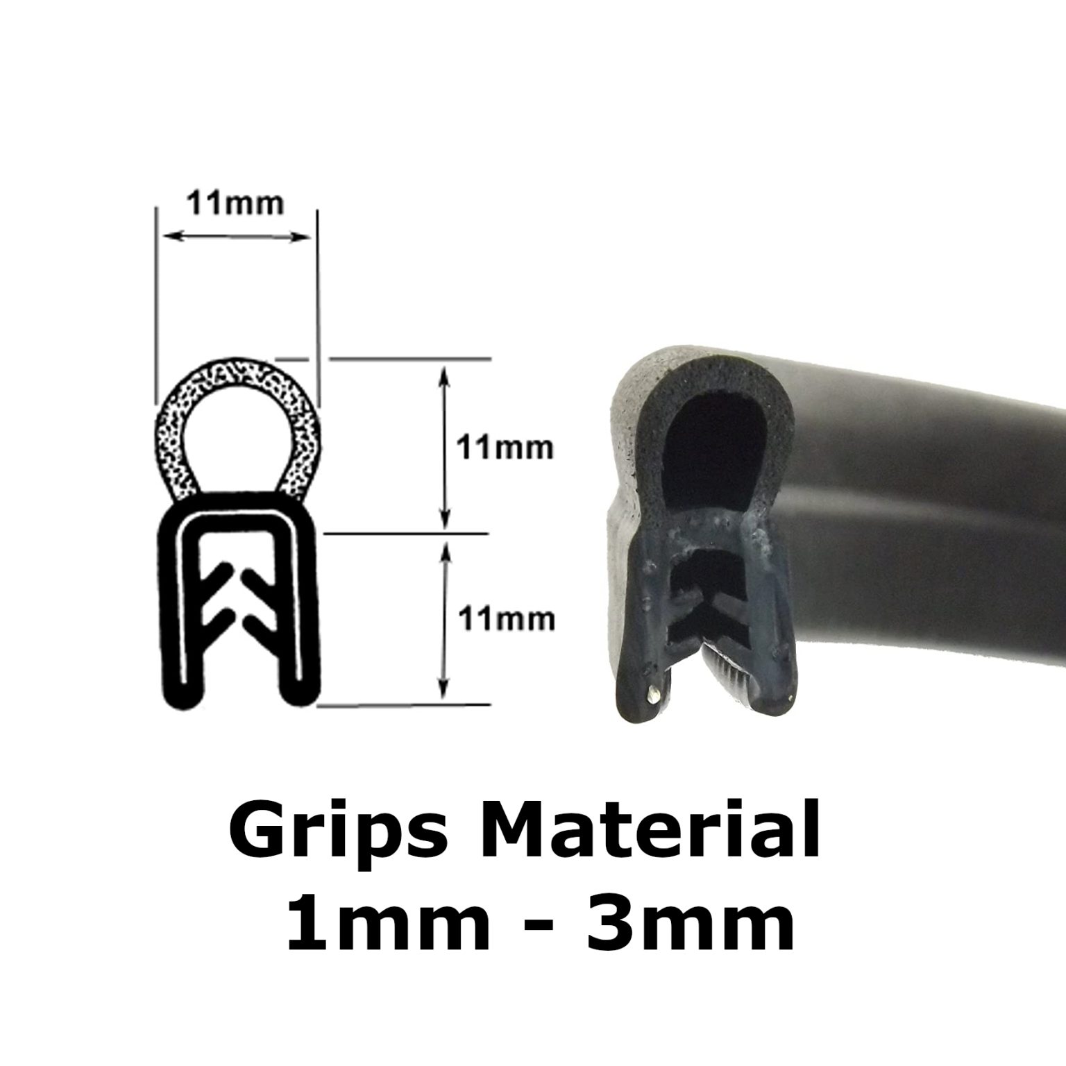 Standard Rubber Boot Seal from Edge Trims webstore