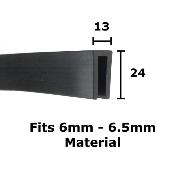Large Rubber Channel Fits 6mm