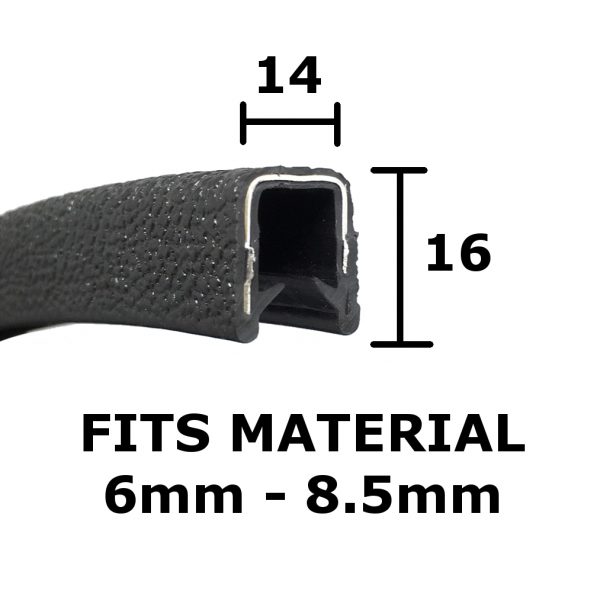 14 x 16 black edge trim