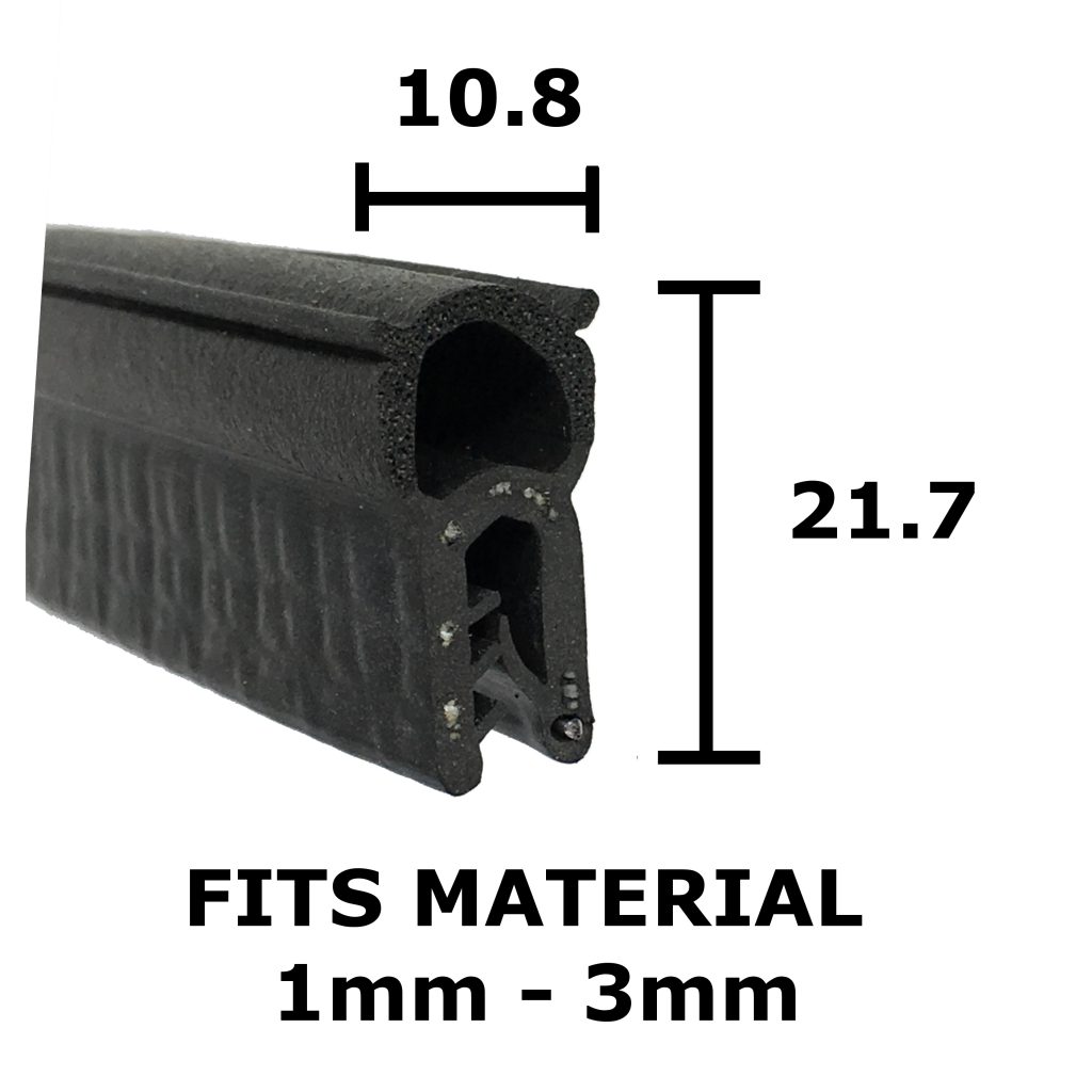 Rubber Boot Seal 10.8mm x 21.7mm with Fins