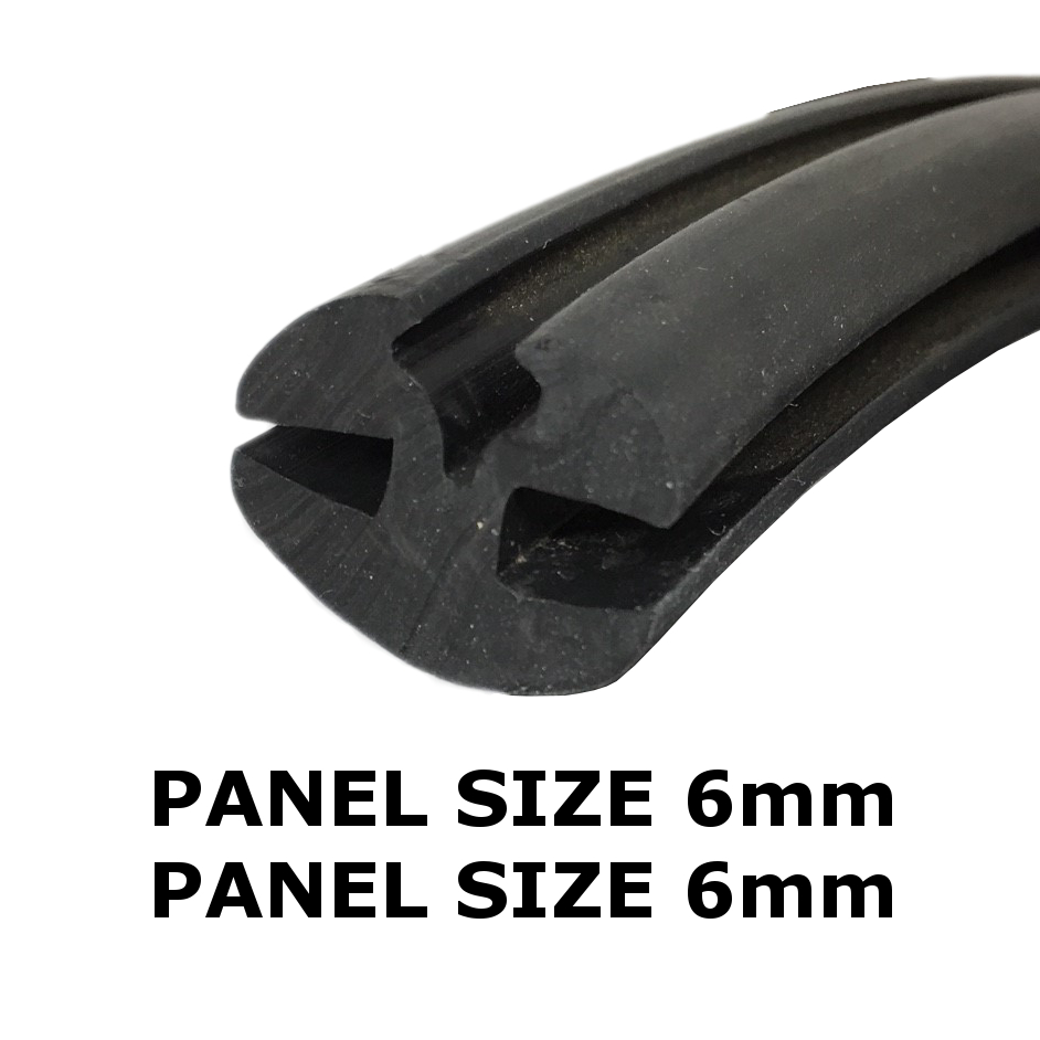 6mm Rubber Seal for Windscreens and Windows