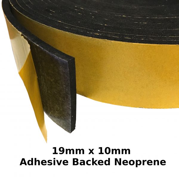 Self Adhesive Expanded Neoprene 19mm x 10mm Strip