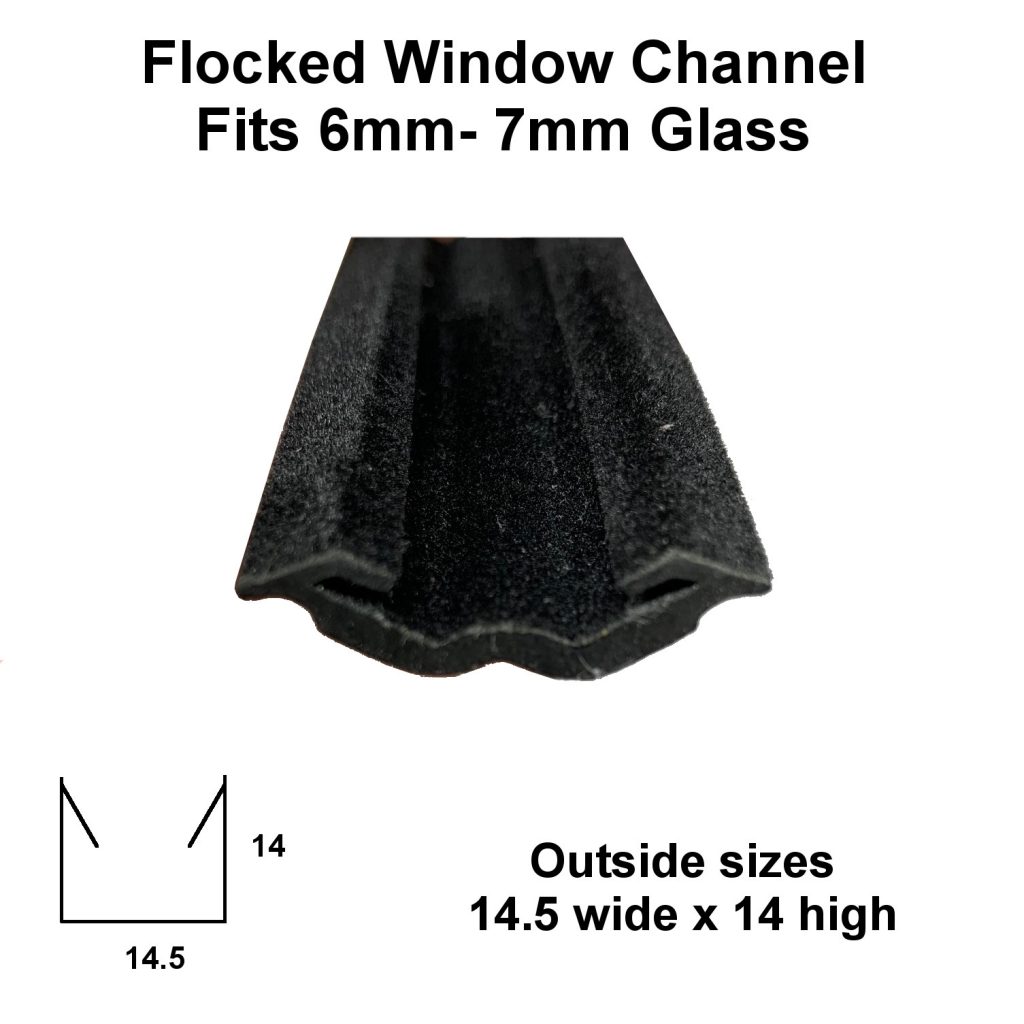 Flocked Window Channel Seal 14.5mm x 14mm