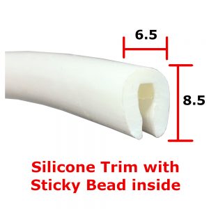 white silicone edge trim