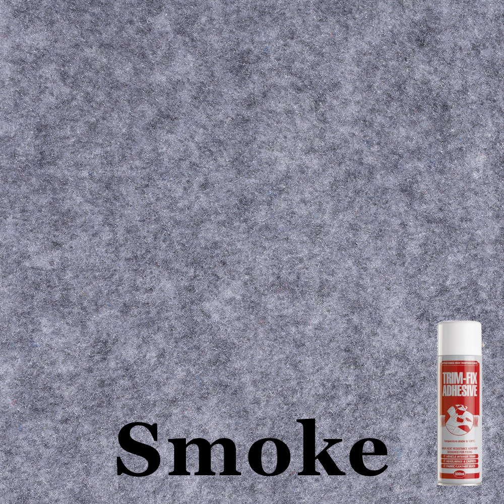 Smoke 4 way stretch van lining carpet