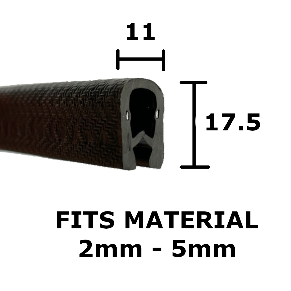 Black Edge Trim Fits 2mm-5mm