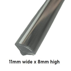 WHITE OR BLACK RUBBER U CHANNEL EDGE PROTECTION IDEAL FOR 1-1.5MM THK EDGE 