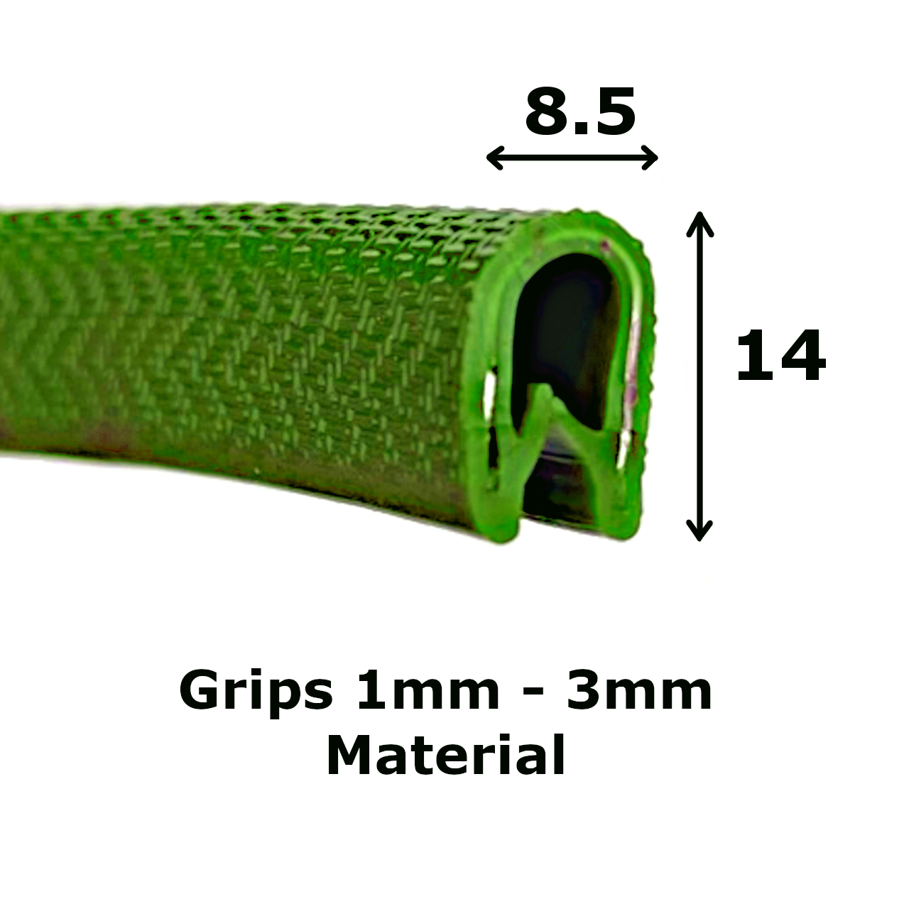 Light Lime Green PVC Flexi Edge Protector Trim - EdgeTrims