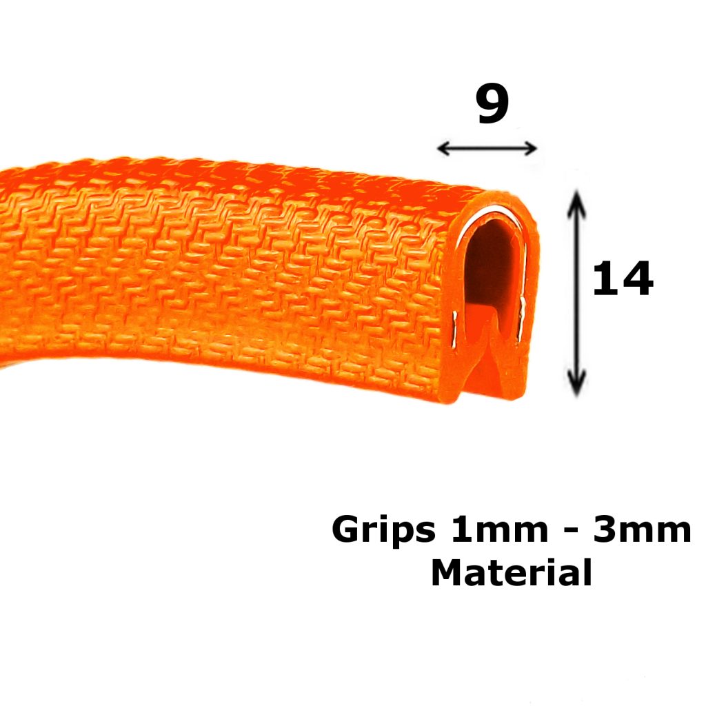 Orange PVC Flexi Edge Protector Trim