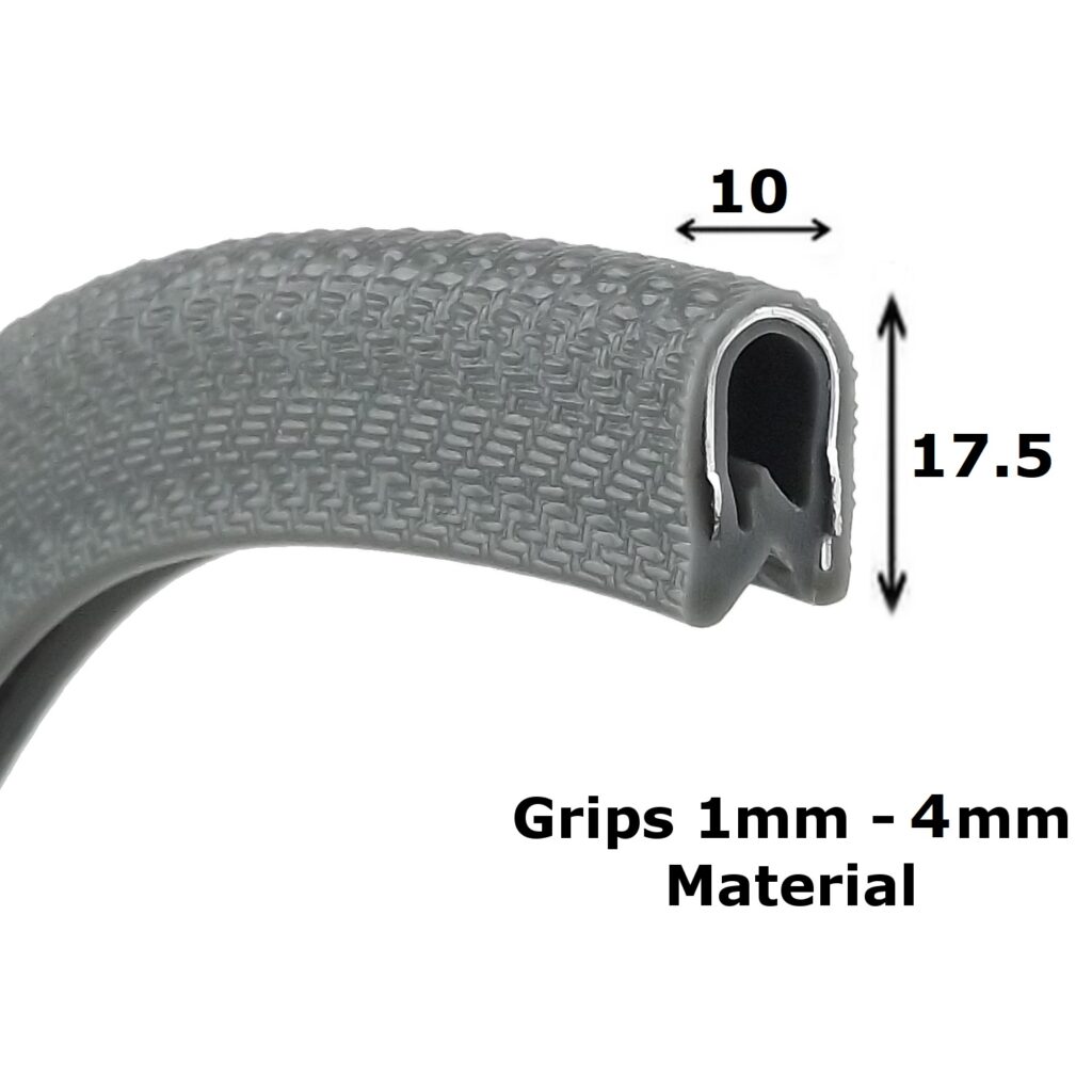 Dark Grey Panel Edging Trim for 1-4mm