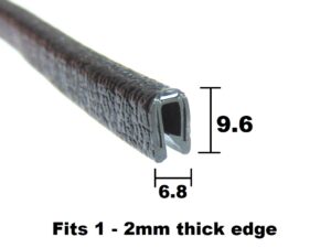 Small Black PVC Rubber Trim