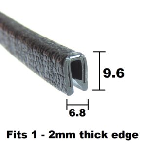 Small Black PVC Rubber Trim