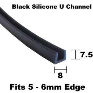 Small Black Silicone Rubber U Channel