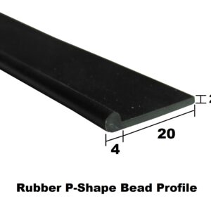 Small P Shape Rubber Bead