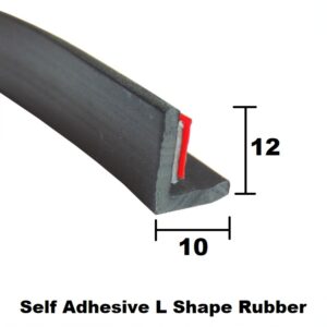 Measures 12mm x 10mm external Measures 10mm x 8mm internal 2mm thick rubber wall The adhesive is on the inside of the widest width (12mm)