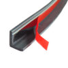 Measures 12mm x 10mm external Measures 10mm x 8mm internal 2mm thick rubber wall The adhesive is on the inside of the widest width (12mm)