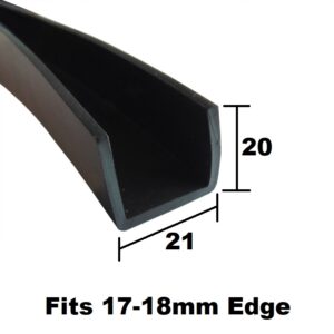 Large 18mm Rubber U Trim