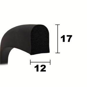 EPDM Sponge Rubber 17mm x 12mm